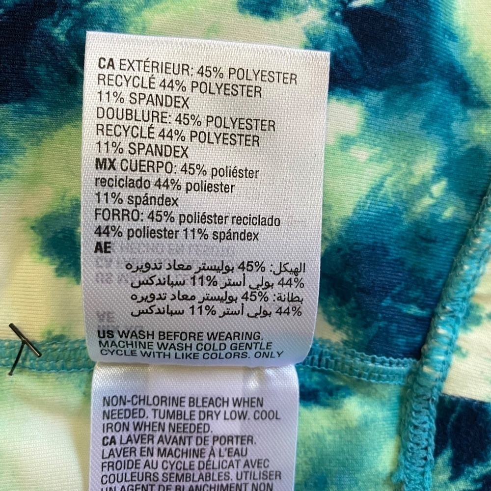 ID X-Large NWT Ideology Performance Sports Bra, Sea Shore (Blue/Green) - Picture 13 of 14